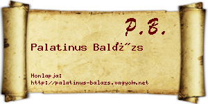 Palatinus Balázs névjegykártya