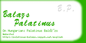 balazs palatinus business card